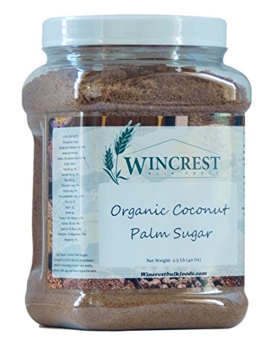Organic Coconut Palm Sugar - 2.5 Lb (40 Oz) Tub