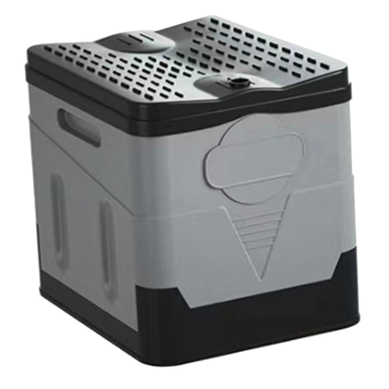 Toilettes Pliantes Portables pour Voiture Noir et Gris, Pot Pliable Léger et Solide, Toilettes d'urgence Camping Extérieur, Équipement Voyage Pratique Adulte