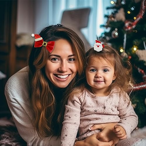 Amaxiu 9 fermagli per capelli natalizi, con corna