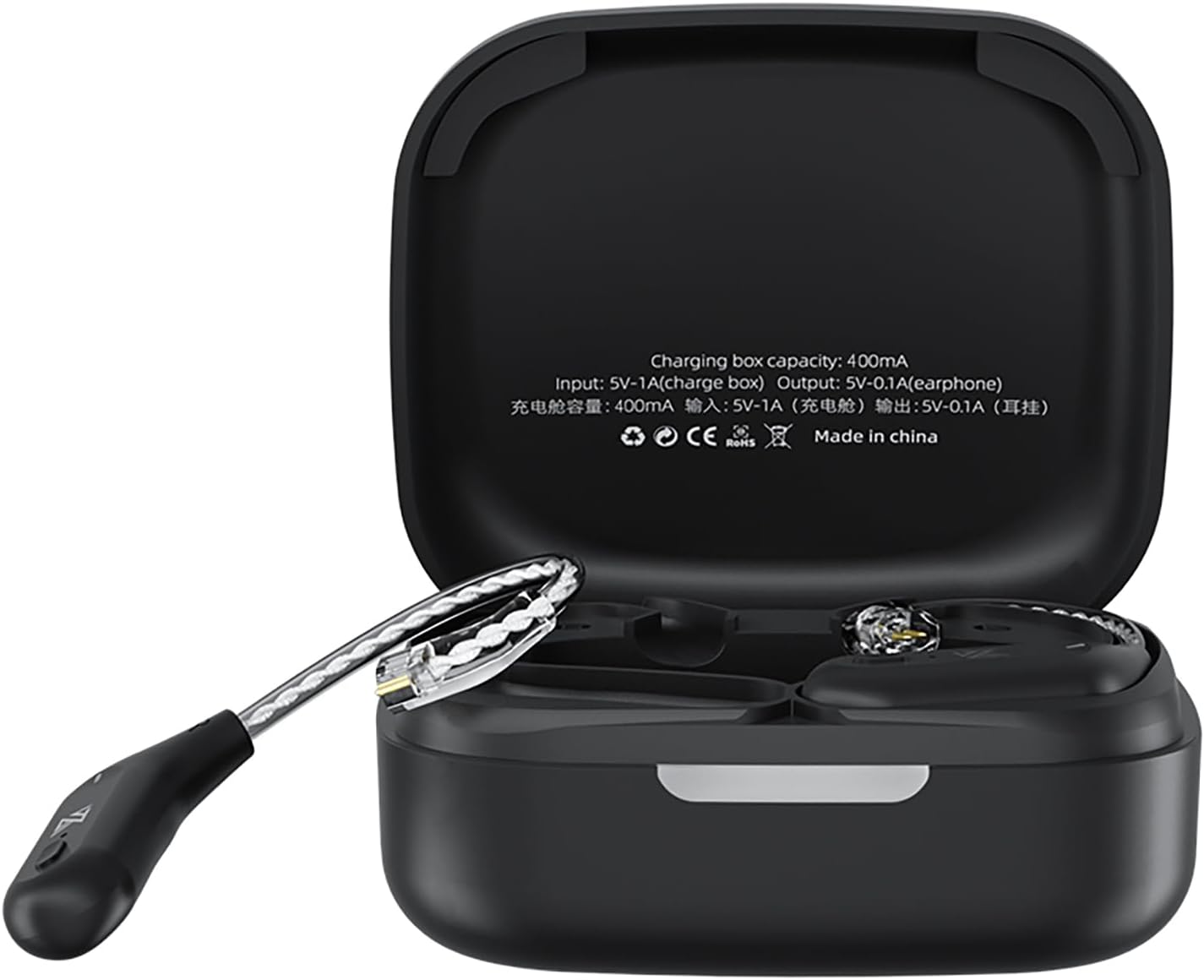 CCA KZ AZ09 Bluetooth 5.2 Module IEM Bluetooth Adapter Wireless Waterproof Ear Hook Extra Long Battery Life Bluetooth Cable for KZ ZS10 PRO/ZS10 PRO X/ZSN Pro X/ZSN PRO/AS16 PRO/Zax, CRA/C12