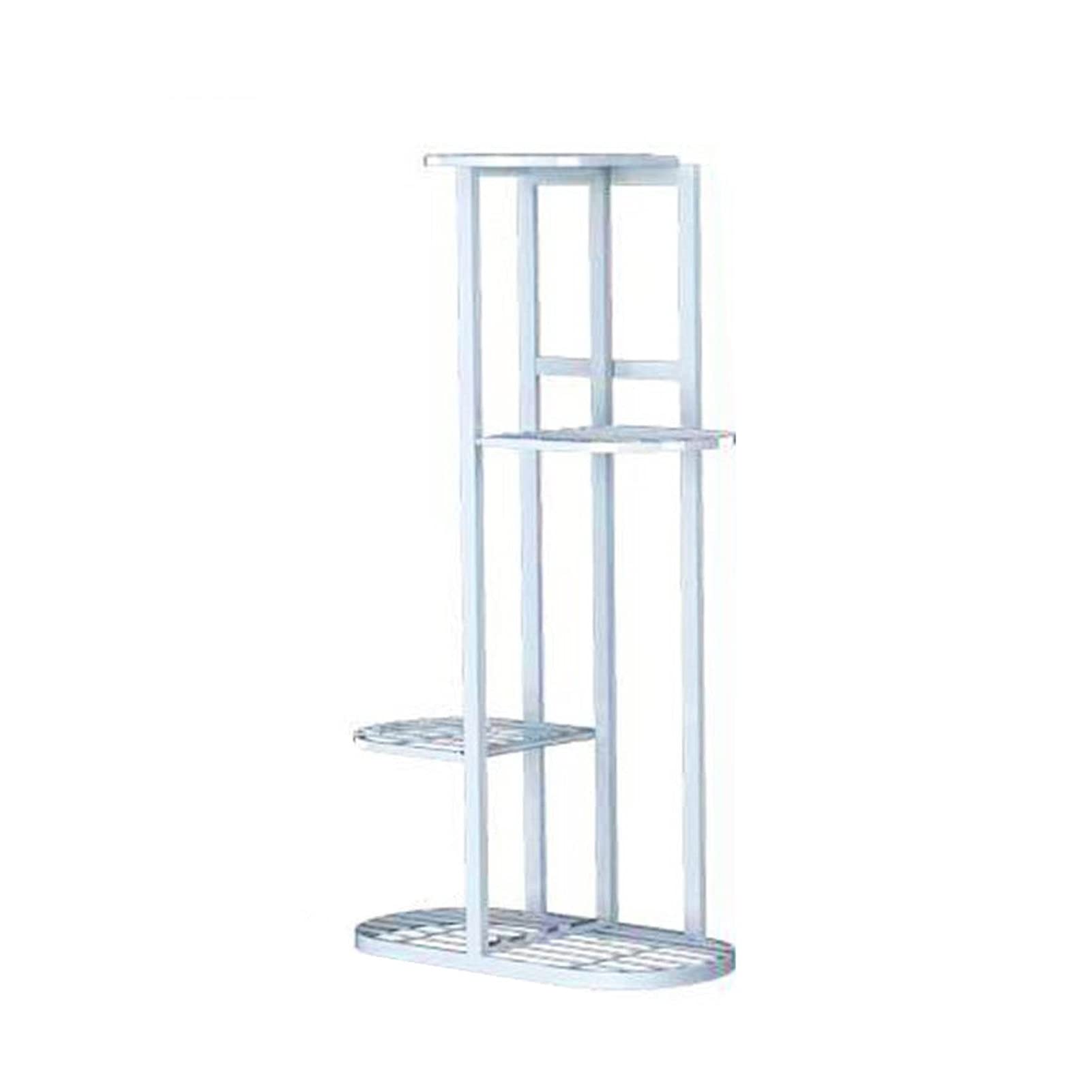 SnamicE Indoor Plant Stand Plant Stand 1pcs Plant Shelves Iron Potted Flower Plant Stand Rack Multiple Flower Pot Holder Shelf Indoor Outdoor Planter Display Organizer Flower St,White-5 pots