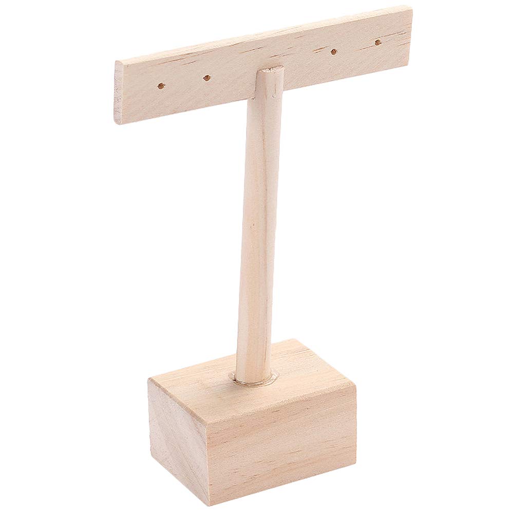 Expositor de Pendientes de Madera en Forma de T para Joyas
