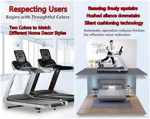 Image of Commercial Treadmill with 15-Level Auto Incline, Shock Absorption Running Belt, 300 lbs Weight Capacity & Heart Rate Monitor - Quiet Home Gym Equipment for Walking, Jogging & Running