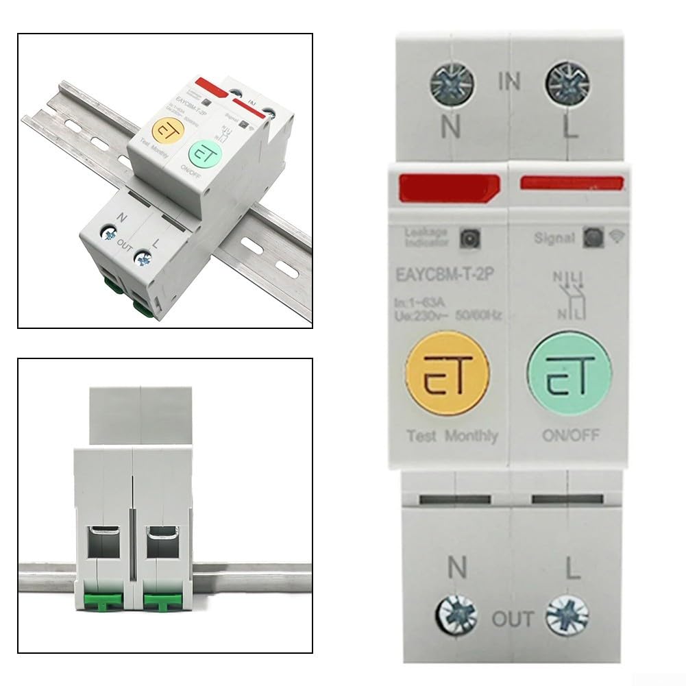 Smart Stromzähler Leistungsschalter für Tuya, WLAN, 10-63A einstellbar