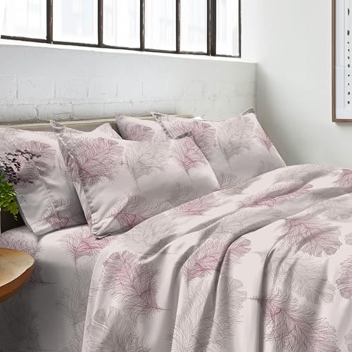 EverSoft Bedding 4Pcs Set 100% Egyptian Cotton Printed Duvet Cover Double Size with 1x Printed Fitted Sheet & 2 Matching Pillowcase Pair 400 Thread Count Quilt Reversible Double Duvet Cover Set - Image 7