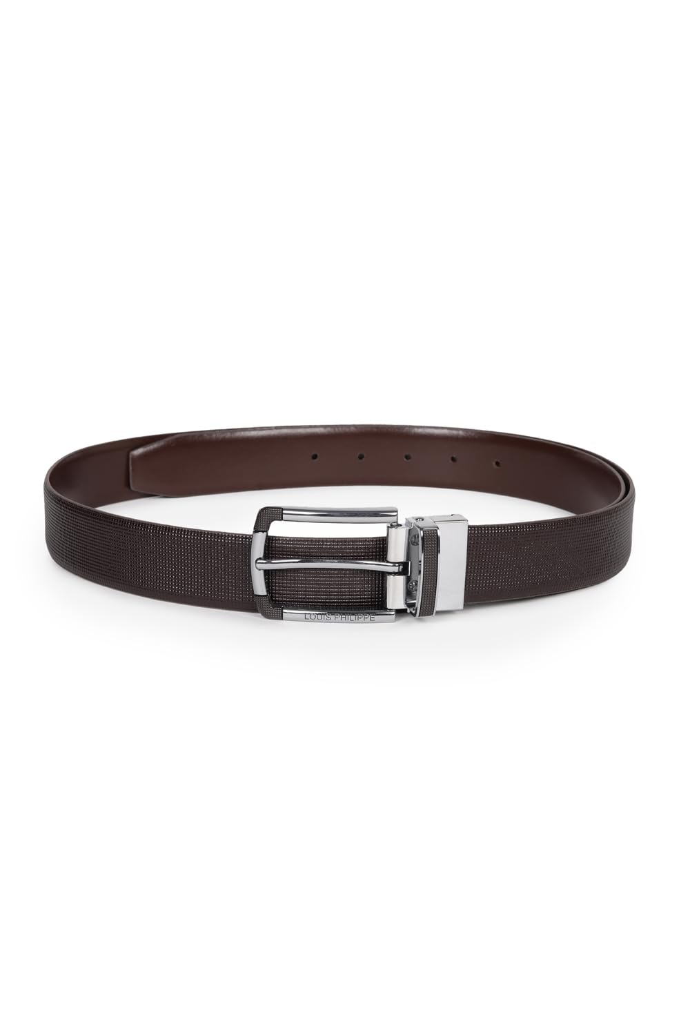 louis philippe Men Textured Reversible Formal Italian Leather with Dual Tone Buckle Belt-picture-20