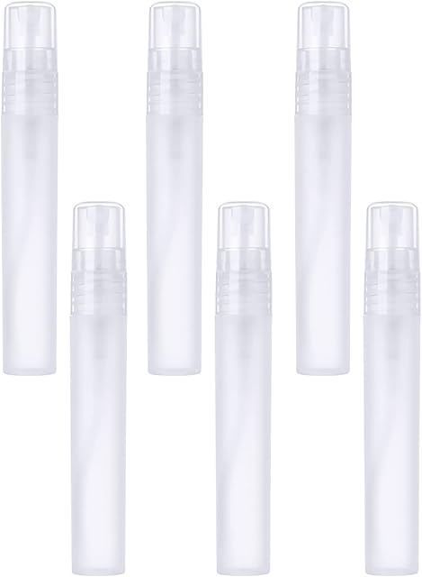 IRYNA Small Spray Bottle 6Pcs 10ml Mini Spray Bottle Portable Perfume Bottle Refillable Spray Empty Fine Mist Travel Bottles Set for Personal Beauty Care Cosmetic Makeup