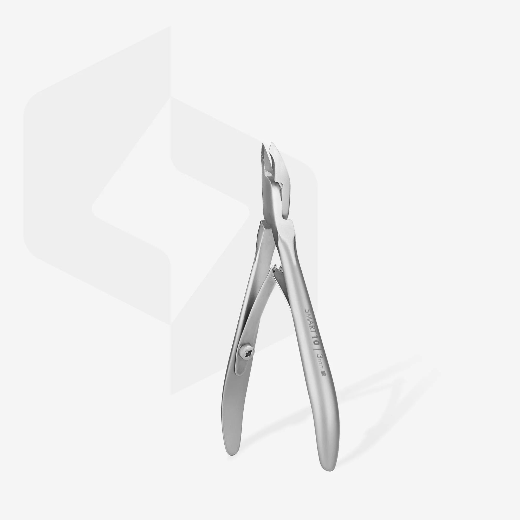 STALEKS PRO Pinza professionale per cuticole 3 mm. Acciaio inossidabile. Smart 10-3