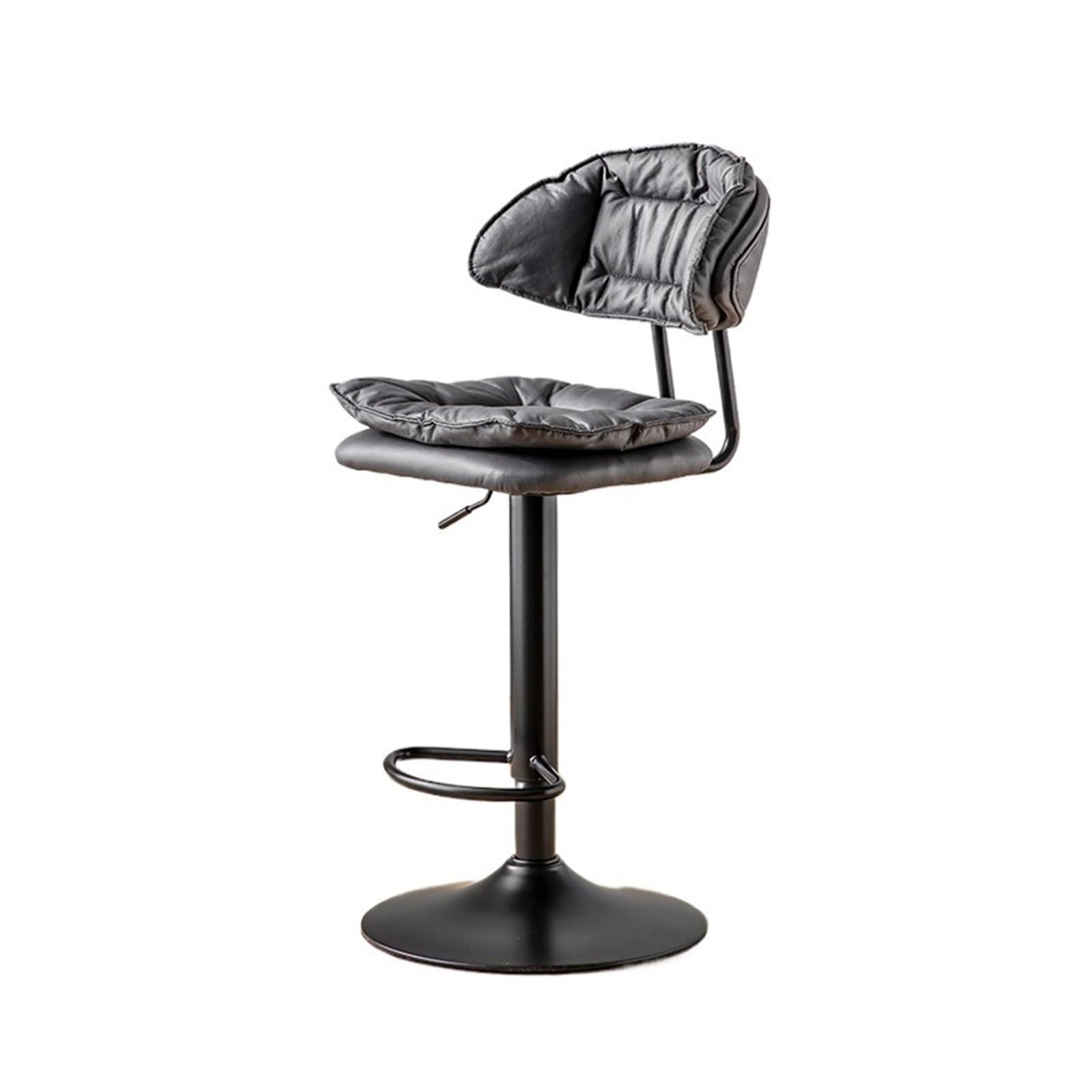 Chaise de bar pivotante 60-80cm avec dossier confortable et tissu techno