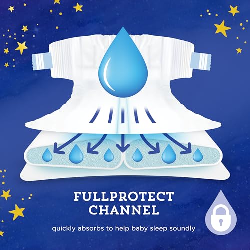 Image of Amazon Brand - Mama Bear Overnight Baby Diapers with Leak Protection, Fragrance-Free, Size 4, 74 Count, Nighttime Protection, Leakproof with Leak Guards