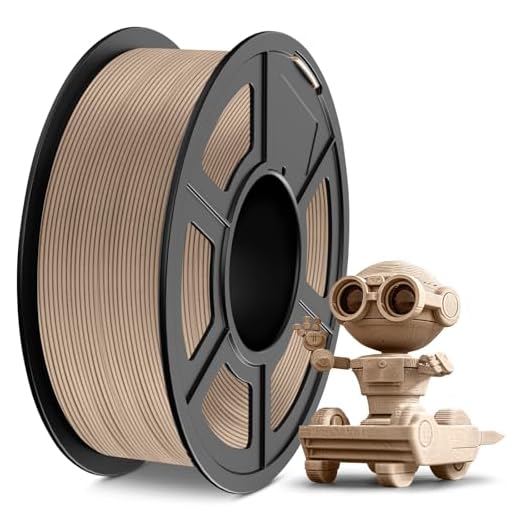 TECBEARS Filamento PLA 1.75 mm Legno 1KG, Filamento Stampante 3d Wood PLA Aggiungere il 15% di polvere di legno vero, Effetto Simil-legno, Precisione Dimensionale +/- 0.03 mm, Bobina da 1000g