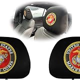 EsEntL 2Pcs of Embroidery Car Headrest Covers Accessories Fit Cars,SUVs,Pickup Trucks