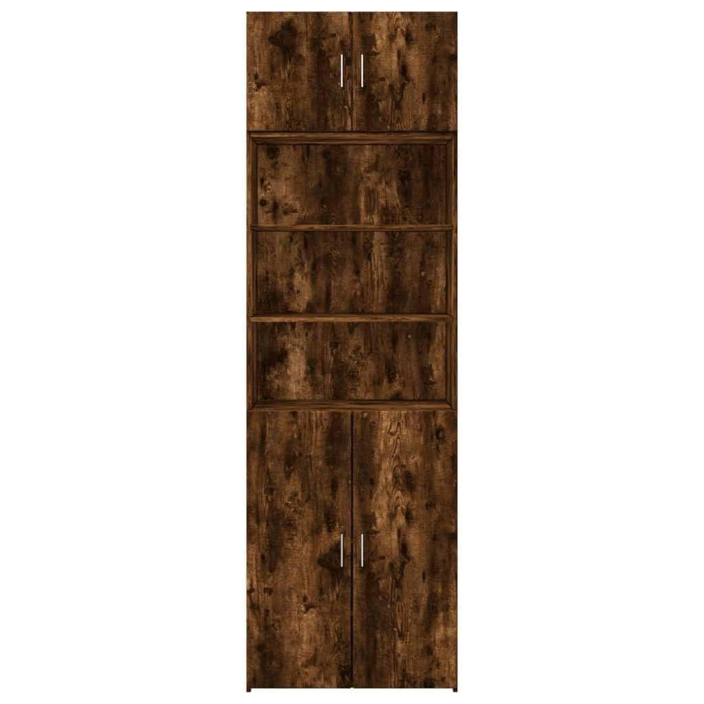 Générique Armoire de Rangement chêne fumé 70x42,5x225cm Bois d'ingénierie Meubles Armoires & Meubles de Rangement Buffets & bahuts (Poids 68.3KG)