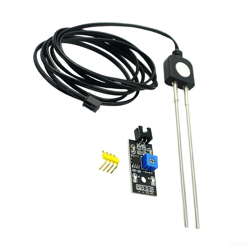 HomeVortex Soil Moisture Sensor Module For Arduino High Detection Probe Analog Digital Output Adjustable Sensitivity Horticulture 3 3-12V DC(5M line - module)