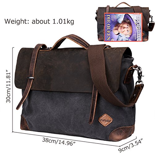 Fafada 14/15 pollice Messenger Bag Borsa in Pelle