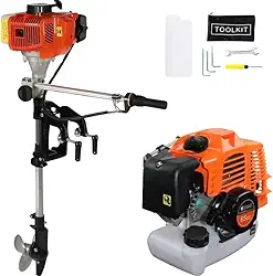 Motor De Barco Popa Para Barco Bote Caiaque Motor Aquático Knakasaki 3hp 65cc 2 Tempos