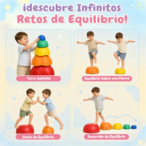 Miniatura 7 de Piedras De Equilibrio, Juguetes Regalo Niño Niña 3-8 Años, Juegos Exterior