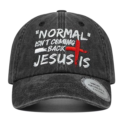 Image of Christian Hats for Men Women,Jesus Cross Hat Christian Religious Gifts for Birthday /Christmas