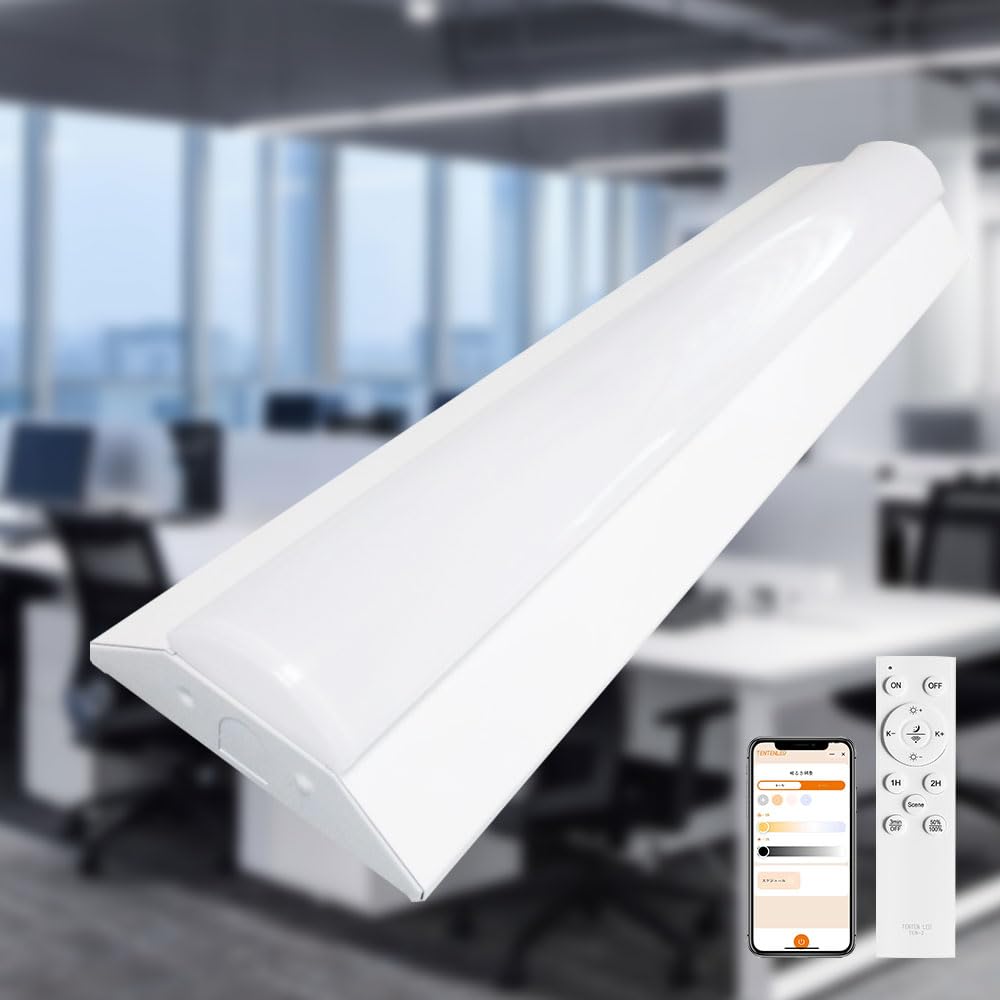 Amazon | ledベースライト 逆富士型 30w 6000lm 20w形 2灯相当 led 直