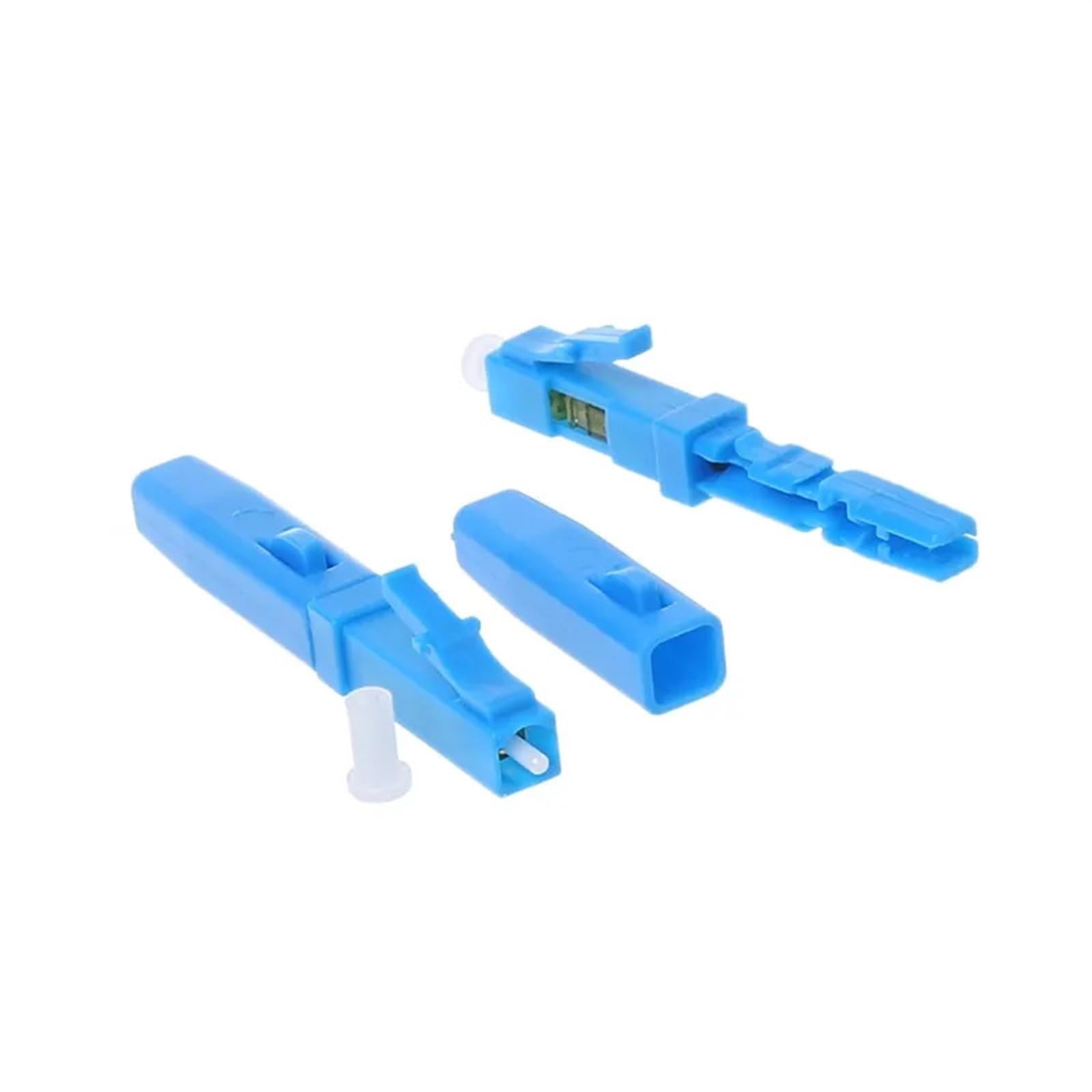 FERDUS Matériel de Communication Adaptateur de connecteur Rapide de Fiber Optique LC UPC, connecteur Rapide intégré monomode LC-UPC for épissure à Froid 50 pièces/Ensemble Connecteur Rapide