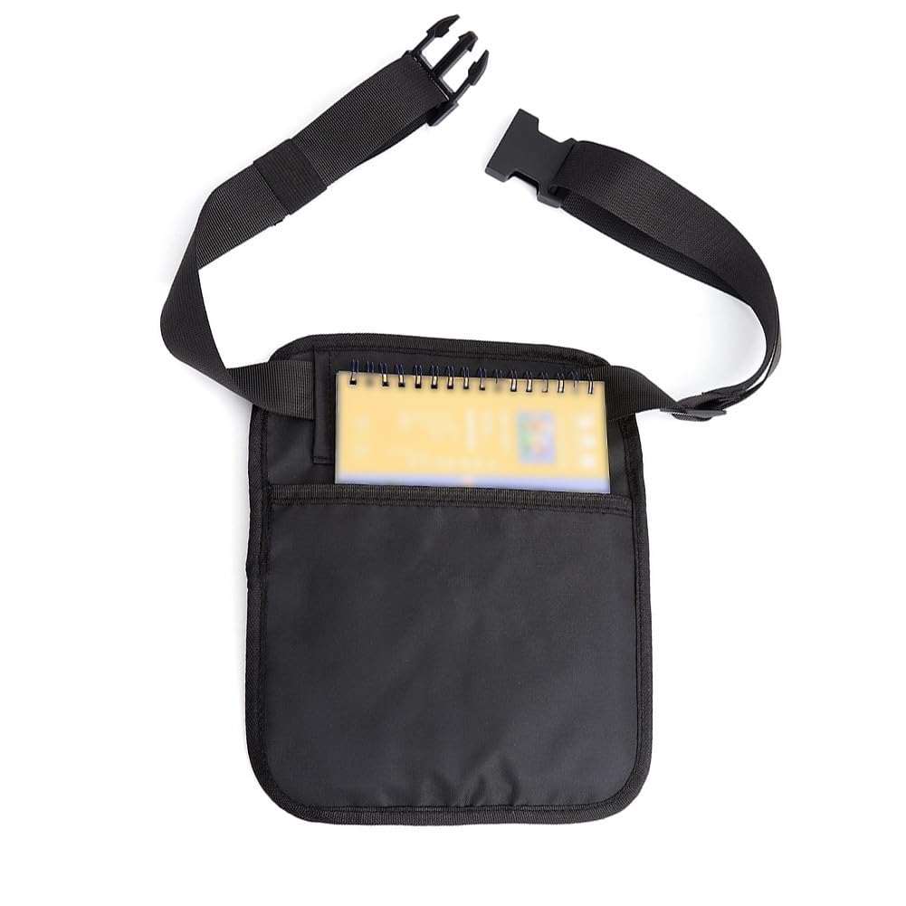 Riñonera de camarero 5 bolsillos, delantal ajustable nailon negro