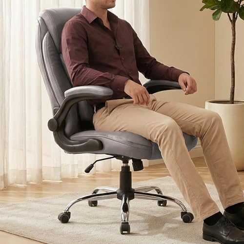 3D Posture Plus Ergonomic Chair | Adjustable Lumbar Support & 135° Recline | for Lumbar Pain & Posture Correction | Leather Chairs for Office Work, Ho