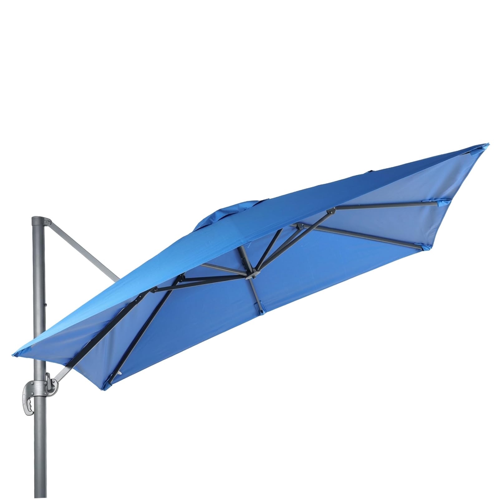 Photo 1 of BPS 10'x10' Cantilever Umbrella Replacement Canopy for 8 Ribs Square Offset Umbrella, Outdoor Canopy Replacement for Patio Parasol, Royal Blue Canopy Only