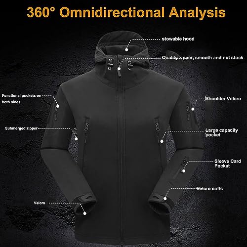 Conjunto de pantalones tácticos de concha suave, uniforme de camuflaje impermeable con capucha, ropa ligera para exteriores para hombre
