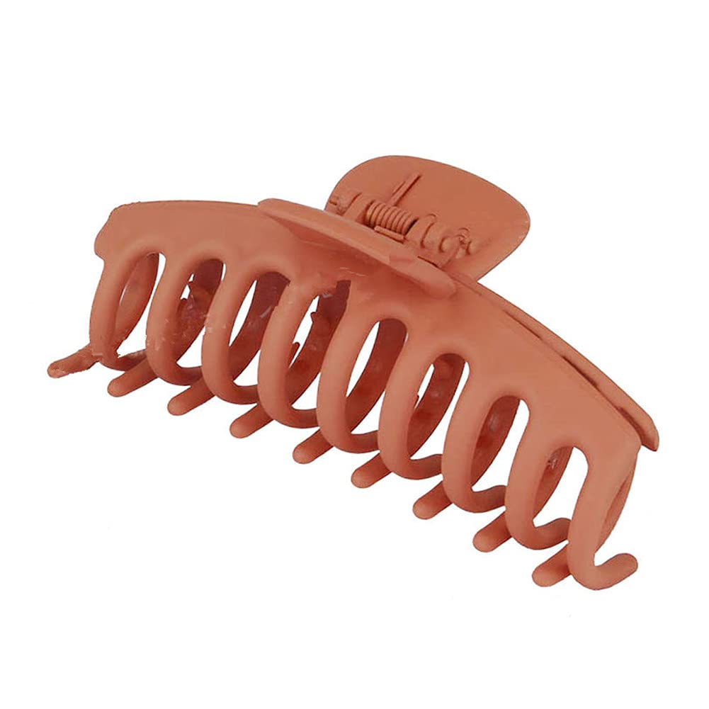 Hair Claw Clips - 4.3’’ Plastic Nonslip Jumbo Hair Clips Strong Hold Hair Jaw Clips Big Hair Clips French Design Colourful Matte Big Jaw Clips for