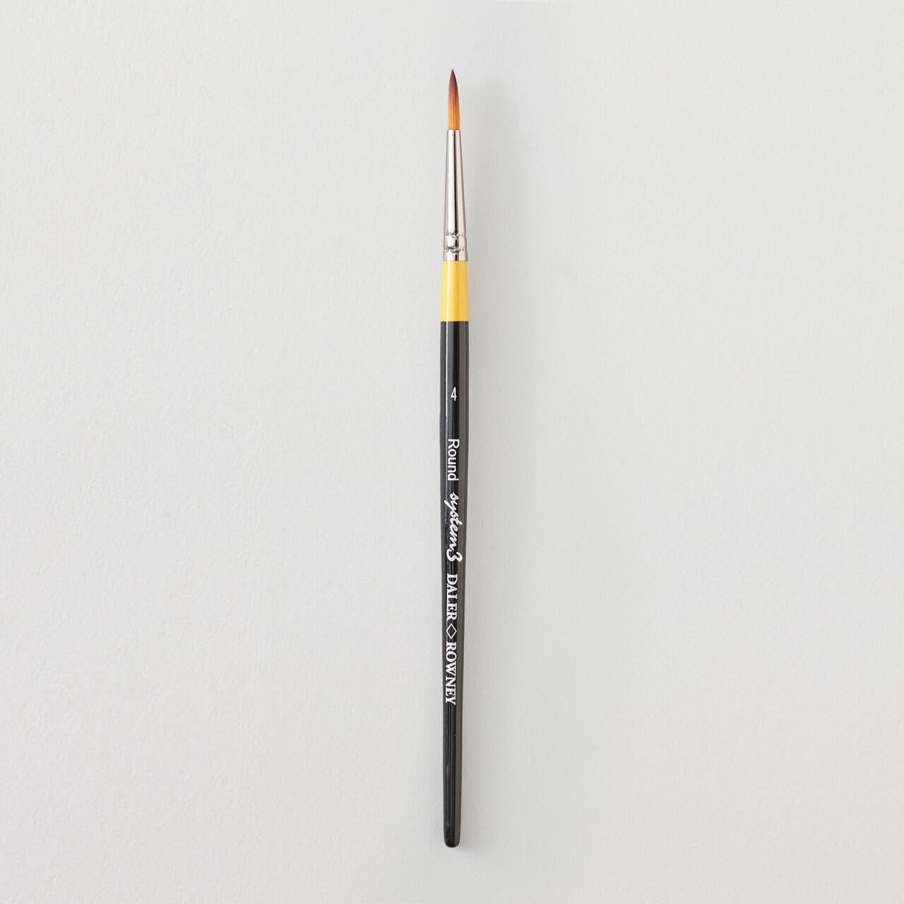 Daler-Rowney System3 Acrylic Brush, Synthetic Hair, Short Handle, Round, 4