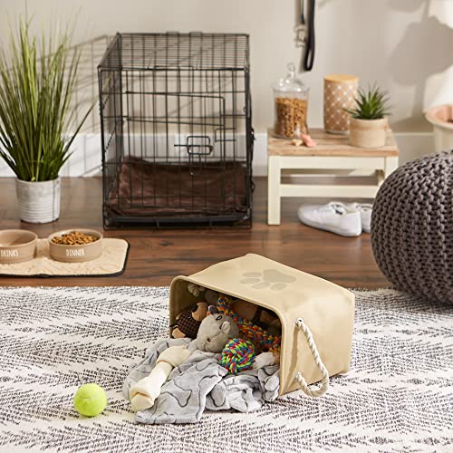 Bone Dry Pet Storage Collection Collapsible Bin, Small Rectangle, Taupe #TOP5