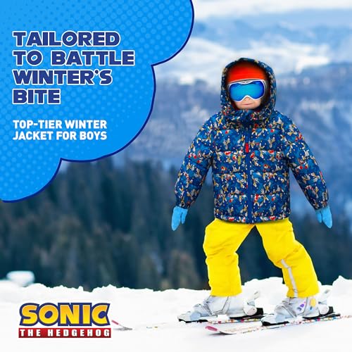 Sonic Kids Heavyweight Hooded Puffer Jacket - Boys Winter Coat, Full Zip Boys Winter Jacket4
