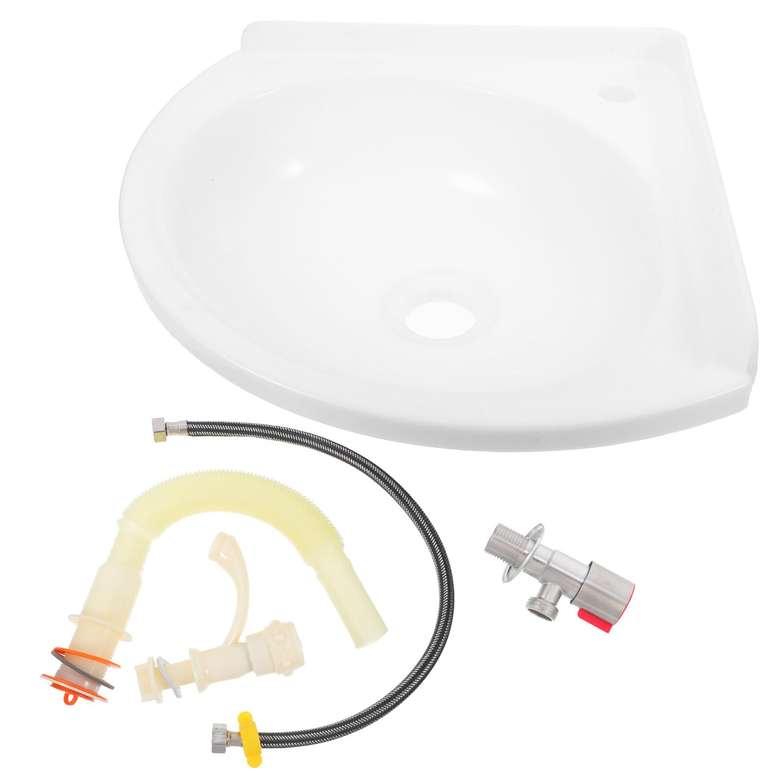 Lavabo d'angle pour petite salle d'eau gain de place triangulaire