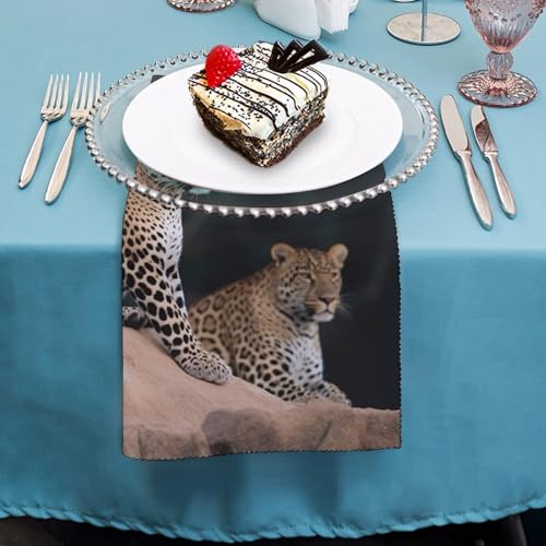 Servilletas de Tela Reutilizables con Estampado Leopardo Africano miniatura 4