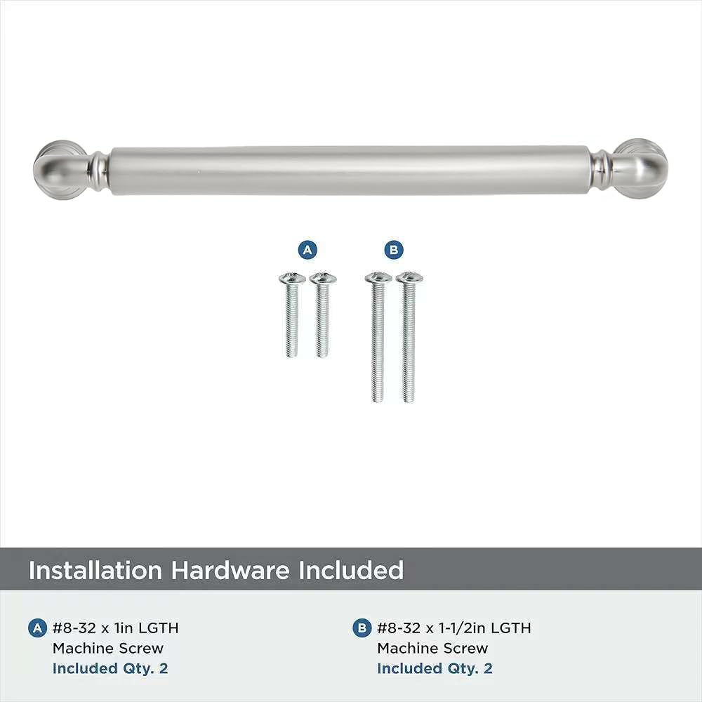 KHTUMEWARE-80279 Brushed Nickel Cabinet Pulls CTC 3 in (76 mm) 2-Pack in Brushed Nickel — KHTUMEWARE
