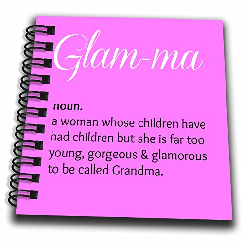 Mini bloc-notes Glam-ma 3dRose DB 220004 de 4 par 10,2 cm rose clair pour notes