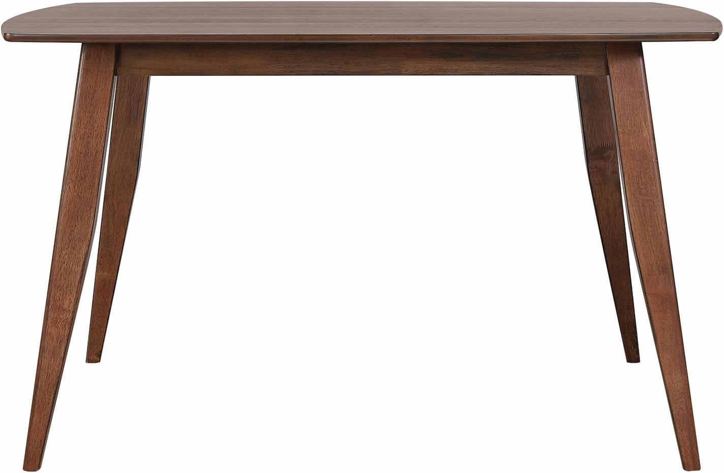 HomeStock 60" Rectangular Dining Table, Danish Brown Wood, Seats 4,6