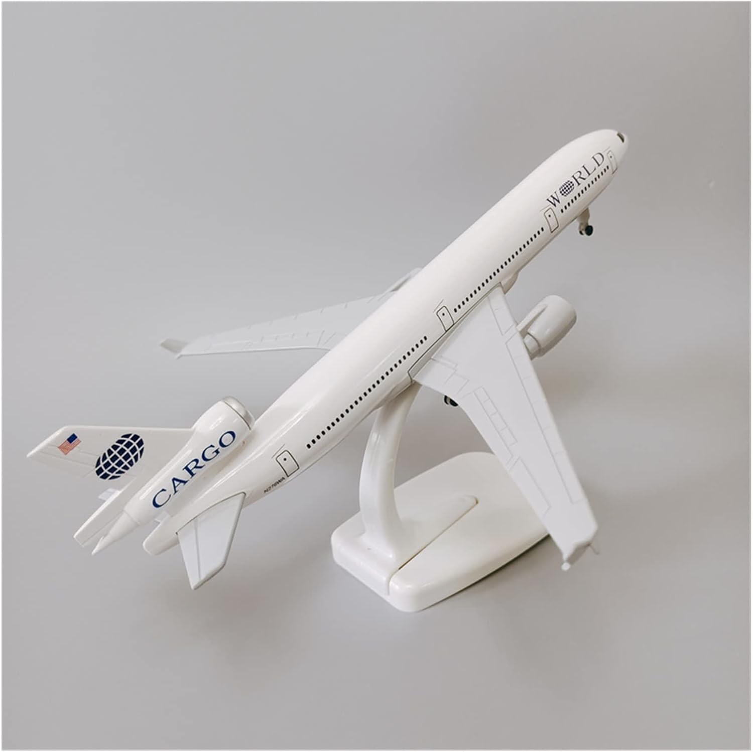 20cm Alloy Metal Fit for USA World Cargo MD MD-11 Model Plane with Wheels Landing Gear Hobby Playgame Kit