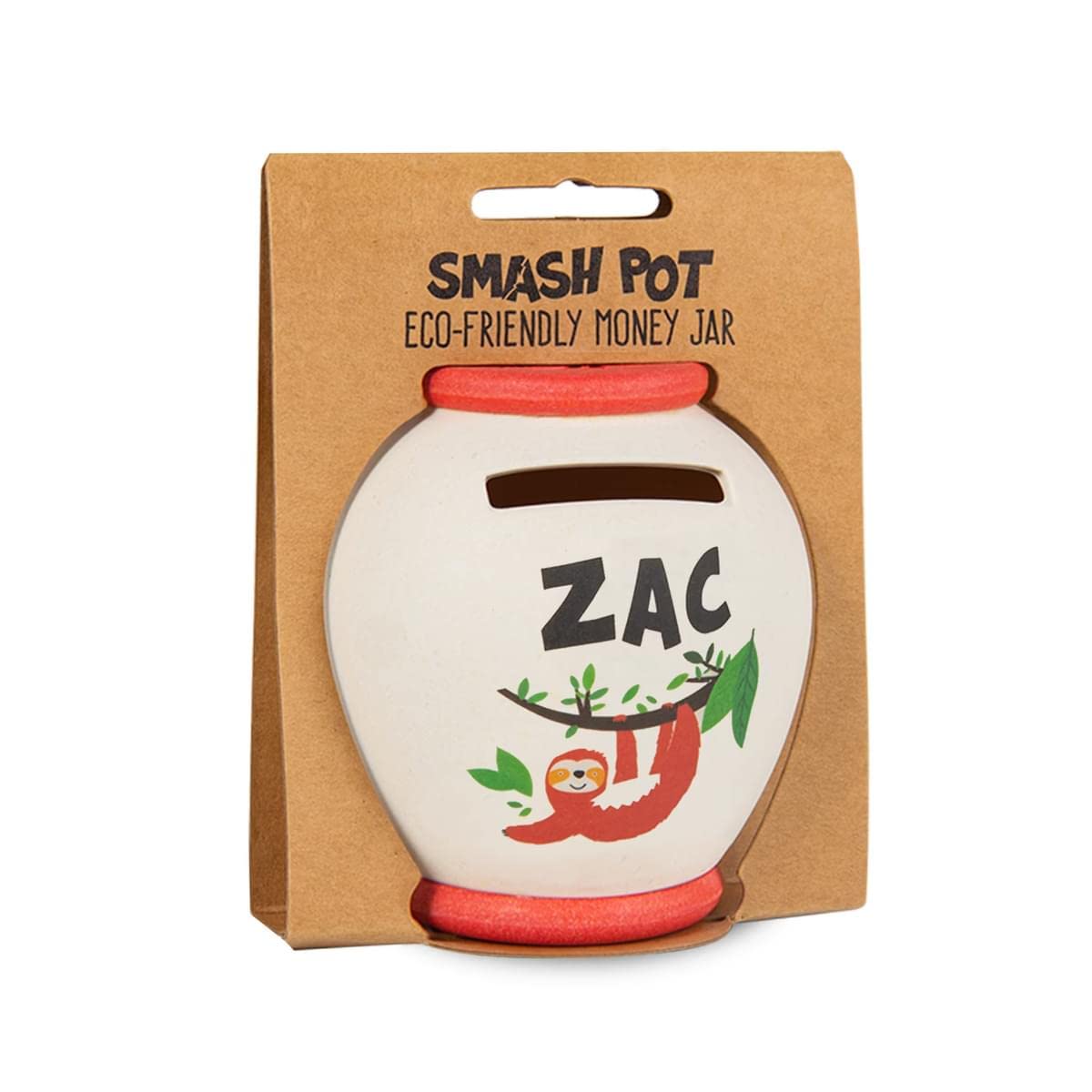 History & Heraldry Personalised Bamboo Smash Pot Money box (Zac)