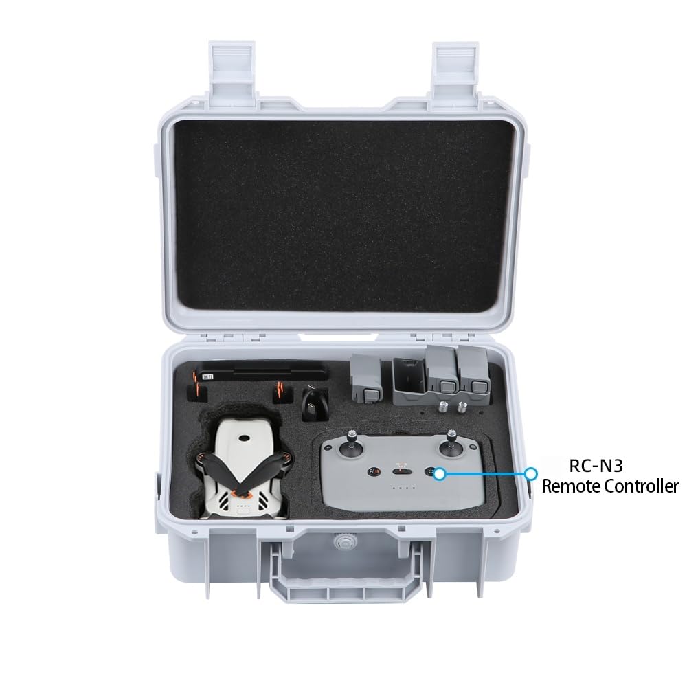 Mallette de transport rigide antidéflagrante pour DJI Lito X1 et Lito1:mallette en ABS résistante à la compression, étanche et antichoc, dotée d'une doublure amortissante et d'une bandoulière (Blanc)