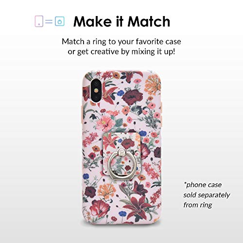 Velvet Caviar Cell Phone Ring Holder - Finger Ring & Stand - Improves Phone Grip Compatible With Iphone, Galaxy And Most Cases (Except Silicone/Leather) - Vintage Flowers #TOP5