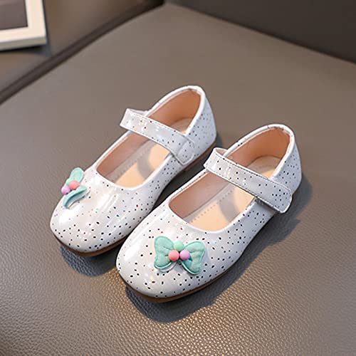 Girls Toddler/Little Kid/Big Kid Shoes Bowknot Sequins Lightweight Sandals Fashion Summer (White, 12 Little Child)3