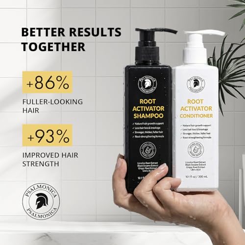 Image of Hair Growth Shampoo and Conditioner Set: Sulfate Free Hair Growth Root Activator Thickening Shampoo for Hair Loss and Thinning Hair - Hair Loss RegrowthTreatments for Women Men