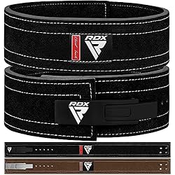 RDX 4” Gimnasio Cinturón Musculación Levantamiento de Pesas Powerlifting, Aprobado por IPL y USPA, Palanca Hebilla Soporte Lumbar Acolchado, Entrenamiento Peso Belt, Fitness Gym Ejercicio