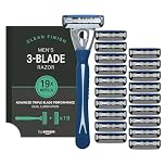 by Amazon Men's 3 blade razor with 19 cartridges