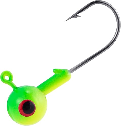 Dr.Fish Paquete de 20 cabezas de plantilla de pesca, cabezas de plantilla de cangrejo, cabeza redonda de bola, anzuelos de pesca afilados para pesca