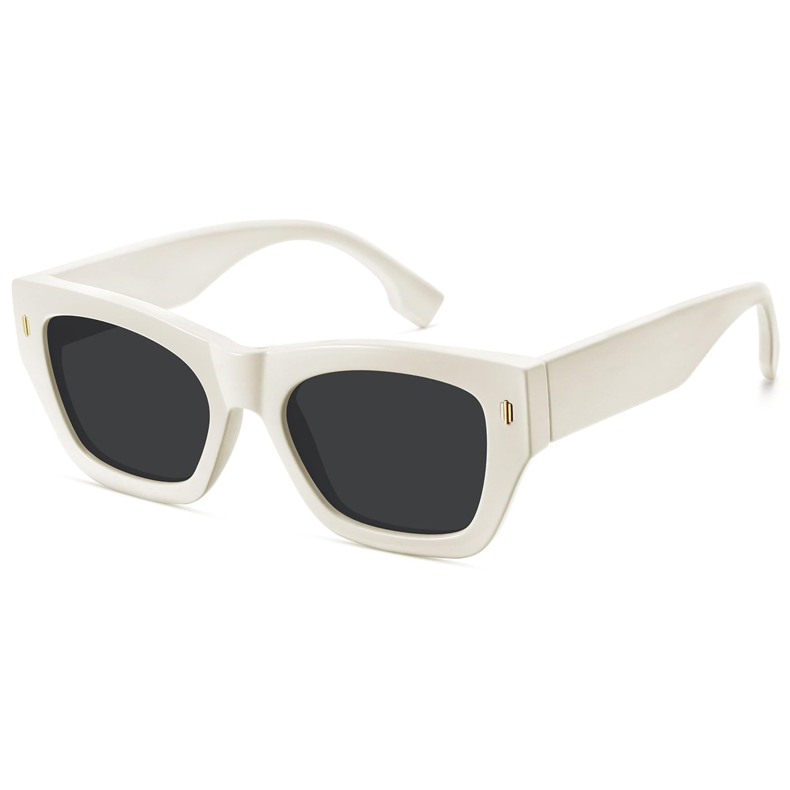 Fozono Large Cateye Polarized Sunglasses for Women Men Retro Trendy Square Sunnies FZN819