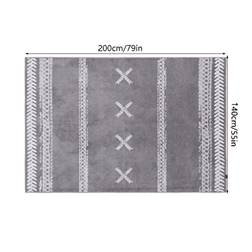 Tapis en polyester de haute qualité au design ethnique épuré - 3