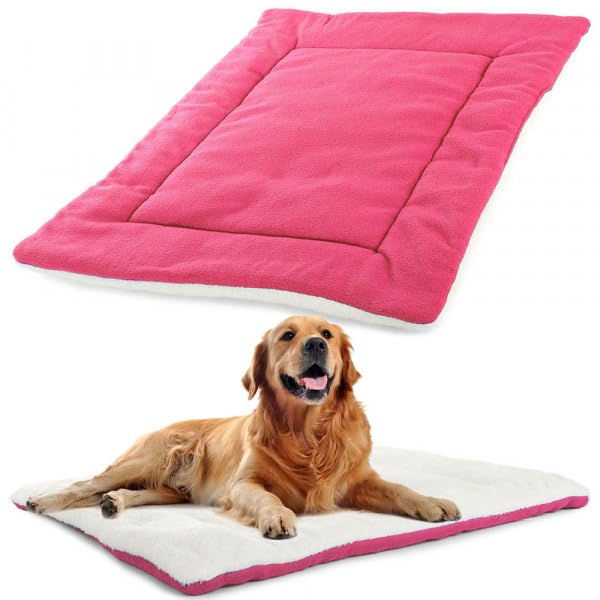 Tapis chaud pour animal contre le sol froid - Couverture Rose pour chien