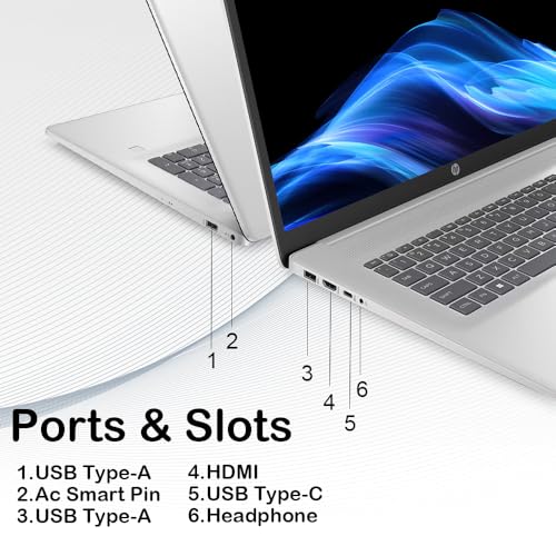 Image of HP 17.3'' Touchscreen Laptop Computer-Windows 11 for Business & Home Use, 8-Cores Intel i3-N305, 8GB RAM, 128GB eMMC, 720 HD Webcam, HDMI, Num Pad, Wi-Fi 6,